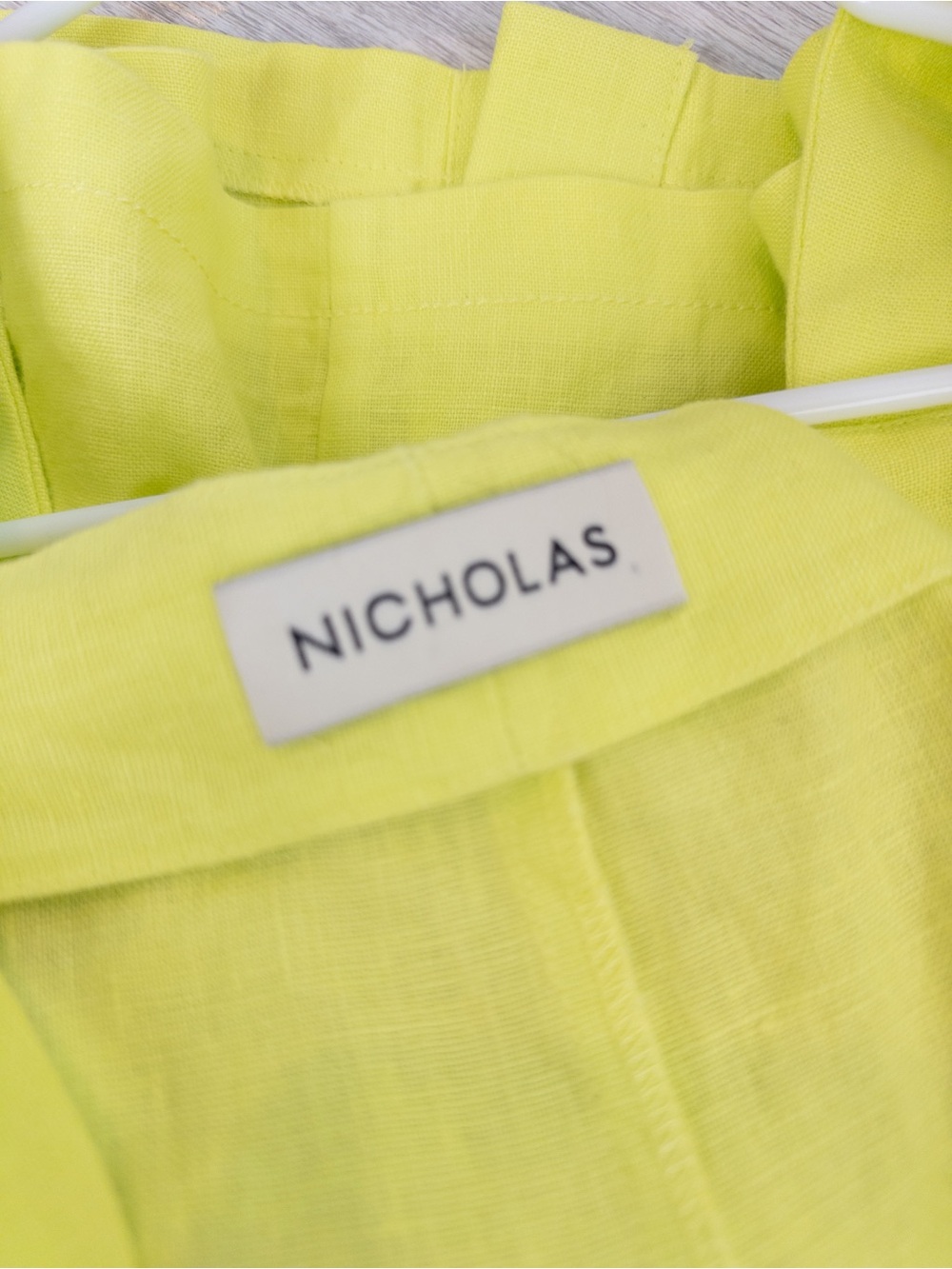 Nicholas Button Double Strap Dress Fluorescent Lime Size 6 - Picture 11 of 14